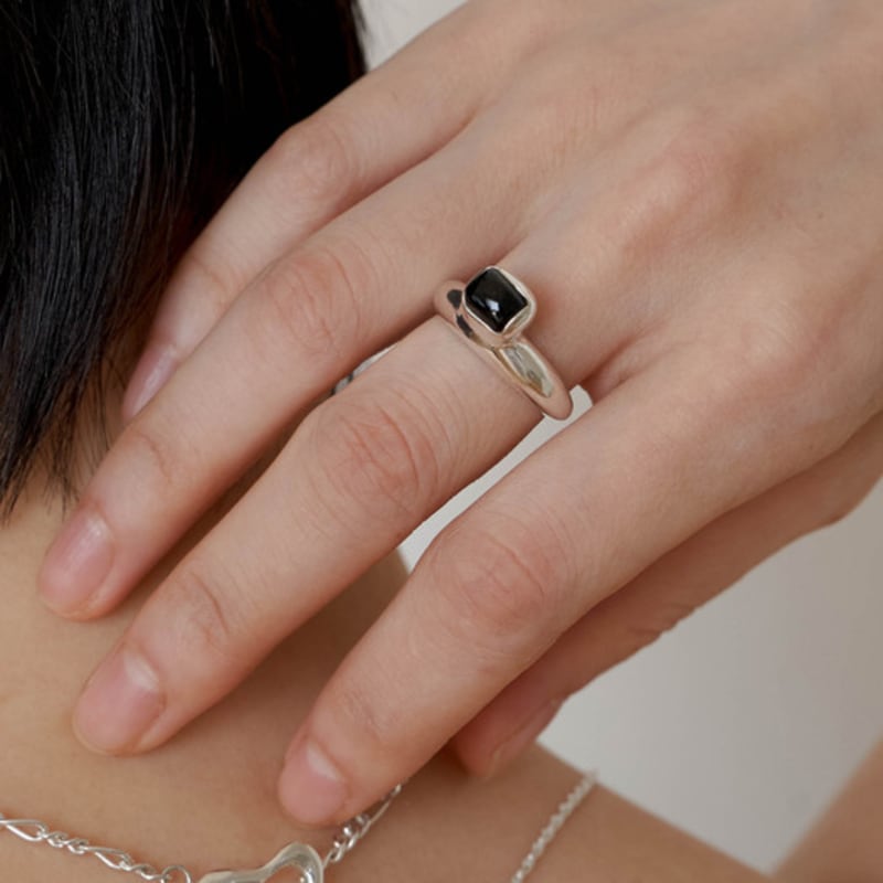 VINOOM Pebble Ring(onyx)