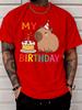 Cute Capybara My Birthday Cake Unisexs Print T Shirt Colorful Animal Graphic Tee Casual Short Sleeve Top Birthday Party Gift