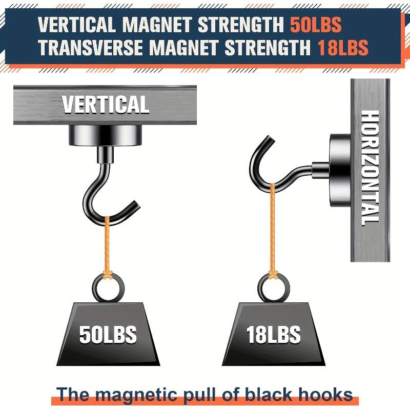 6PCS NdFeB strong magnetic keychain magnetic magnet hook magnetic buckle permanent magnet magnet round magnetic suction hook