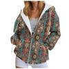 Spring Autumn Vintage Floral Print Sweatshirt Women's Graphic Hoodie Long Sleeve Pullover Tops With Drawstring Women Sweatshirts