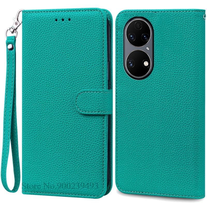 P50 P 50 Pro Case For Huawei P50 Case Leather Wallet Flip Case For Huawei P50 Pro Cover Soft Silicone Coque Fundas Shell