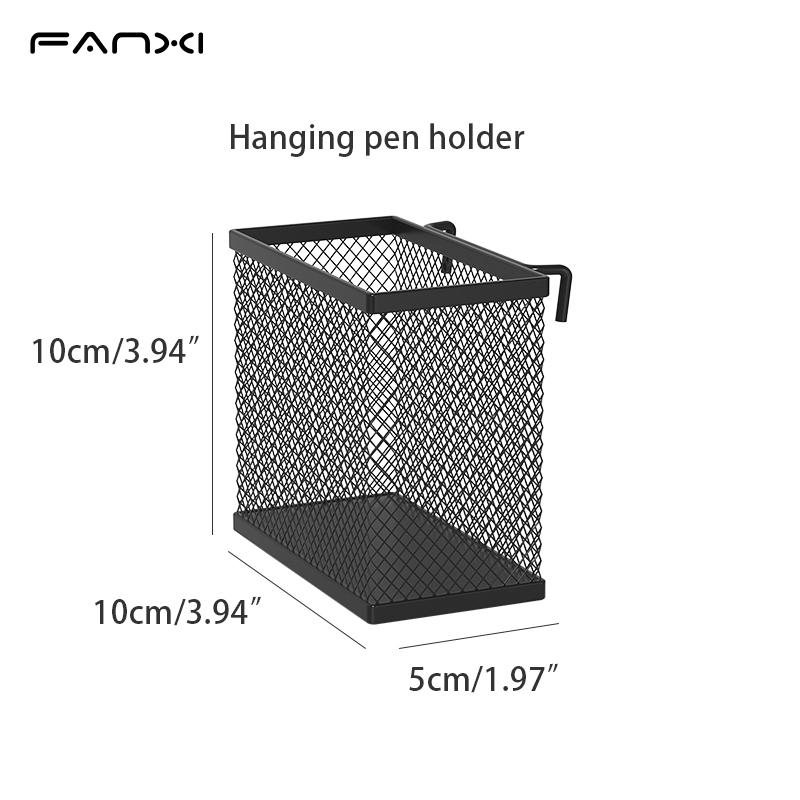 Desk paper tray paper tray with hanging pen holder top storage tray with leather pad metal stackable desktop organize 3060₽