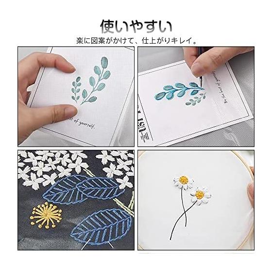 SAMCOS Embroidery Water Soluble Sheet, Transparent Film, Dissolves in Water, Sketch Sheet, Sewing Machine, Hand Sewing, DIY, Easy to Sew, Towel,