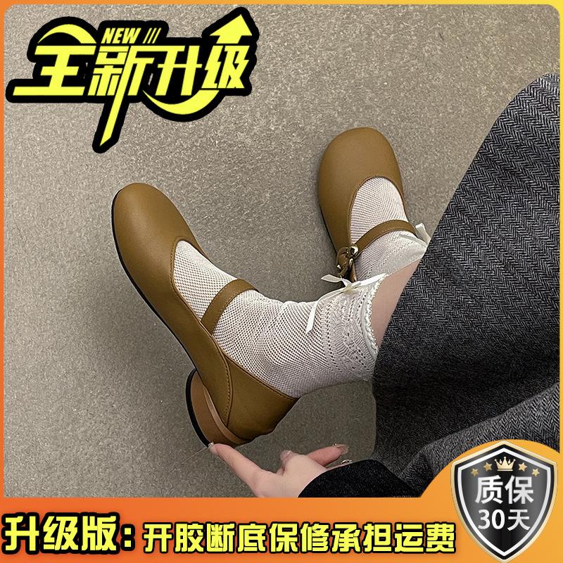 French Xiaoxiangfeng Mary Jane Shoes Women's 2025 Spring New Thick Heel Square Head Miss Premium Princess Shoes
