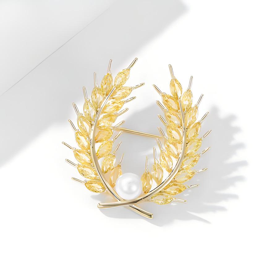 

Брошь «Пшеница» Темпераментная, женская, легкая, роскошная, жемчужная, высокого класса, брошь, анти-легкая, булавка, костюм и аксессуары