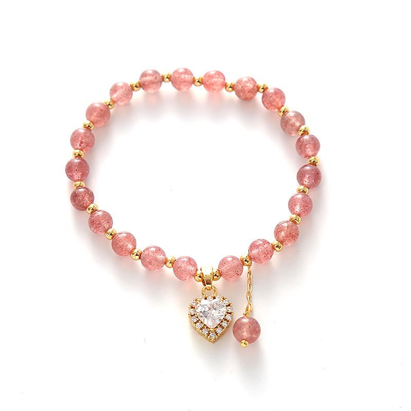 

Strawberry Crystal Bracelet Crystal Bracelet Bangles Women Fashion Jewelry accessories Gift
