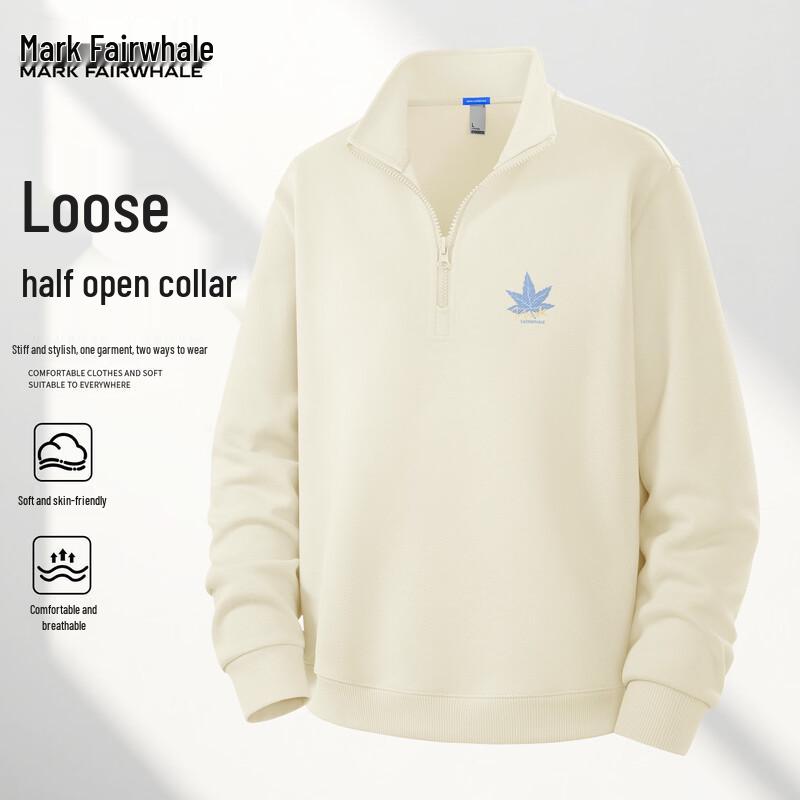 Mark Fairwhale Men's Half-Zip Stand-Collar Sweatshirt