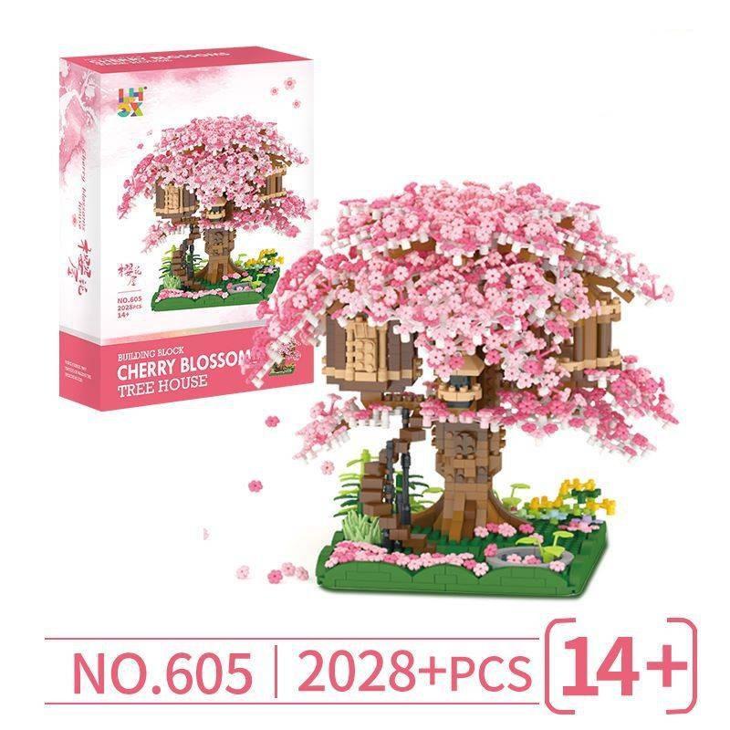 Mikropartikel Bausteine Set mit Kirschblütenbaum Für Kreatives Bauen Und Lernen bei Kindern