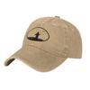 Vintage Fly Fishing Illustration Unisex Women Baseball Cap  Distressed Washed Caps Hat Vintage Outdoor Activities Gift Snapback Cap