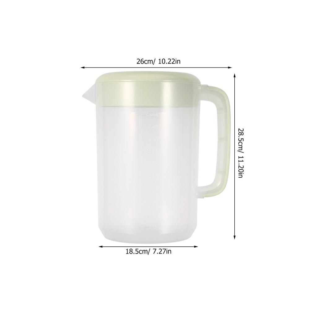 5L Large Capacity Cold Water Pitcher Plastic Fridge Jug With Lid Clear Juice Container For Iced Tea Lemonade Bpa Free