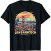 San Francisco Most Golden Gate Retro Pamiątka Vintage Koszulka