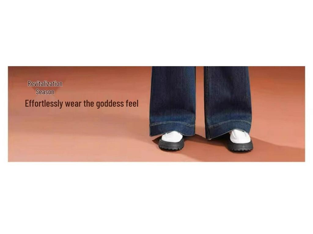 Hochtaillierte, fleecegefütterte Wide-Leg-Jeans - Beliebte Damenmode für alle Jahreszeiten