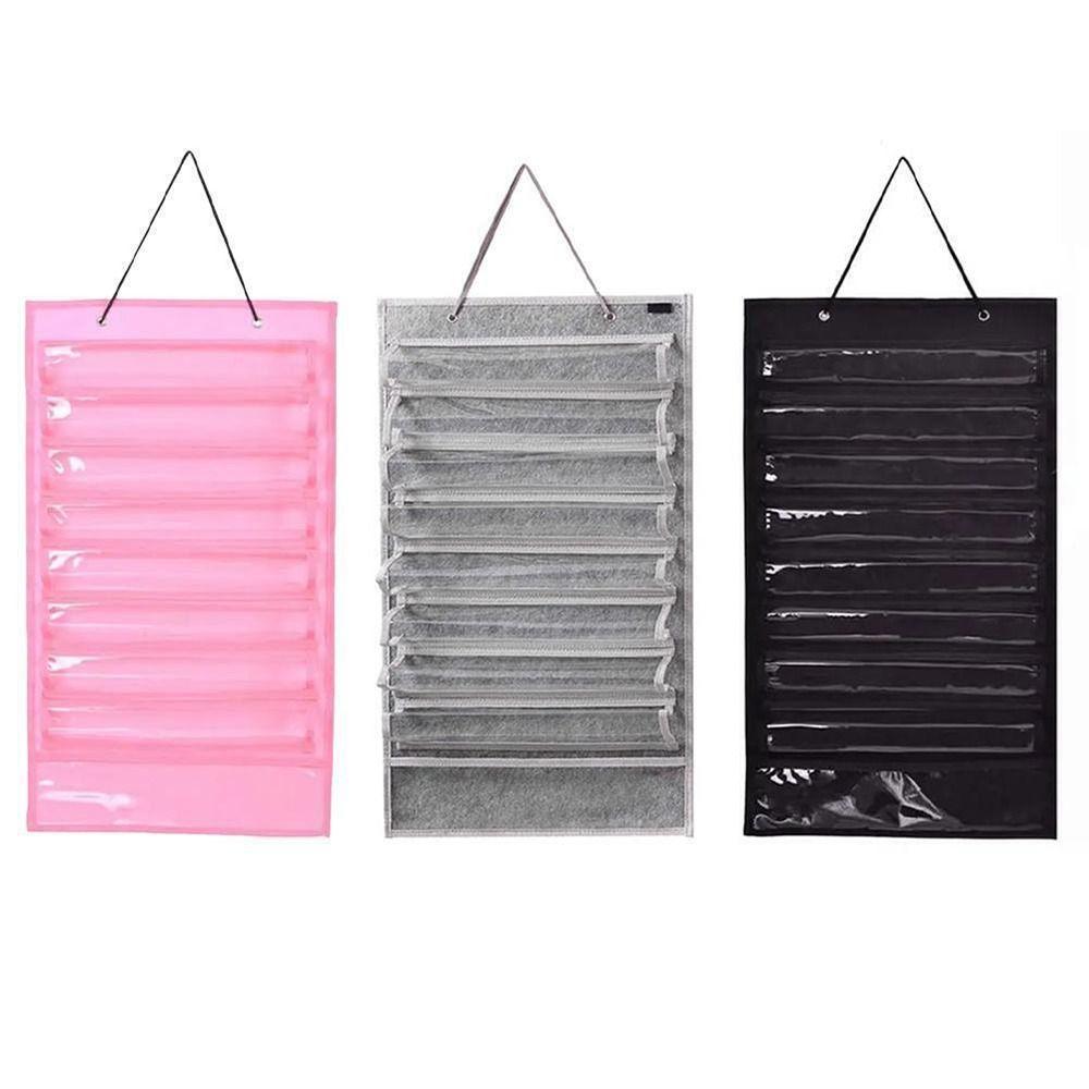 Useful Wall Hanging Medal Storage Bag Dustproof Felt Display Holder Belt Medal Felt Hanging Bag Household