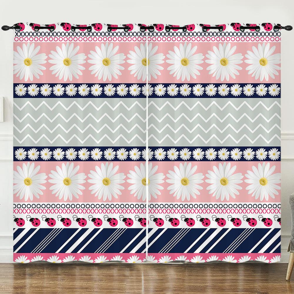 

Шторы Простые Этнические Линии 3D Цифровая Печать Затемняющая Штора На Люверсах 97cm*114cm*2