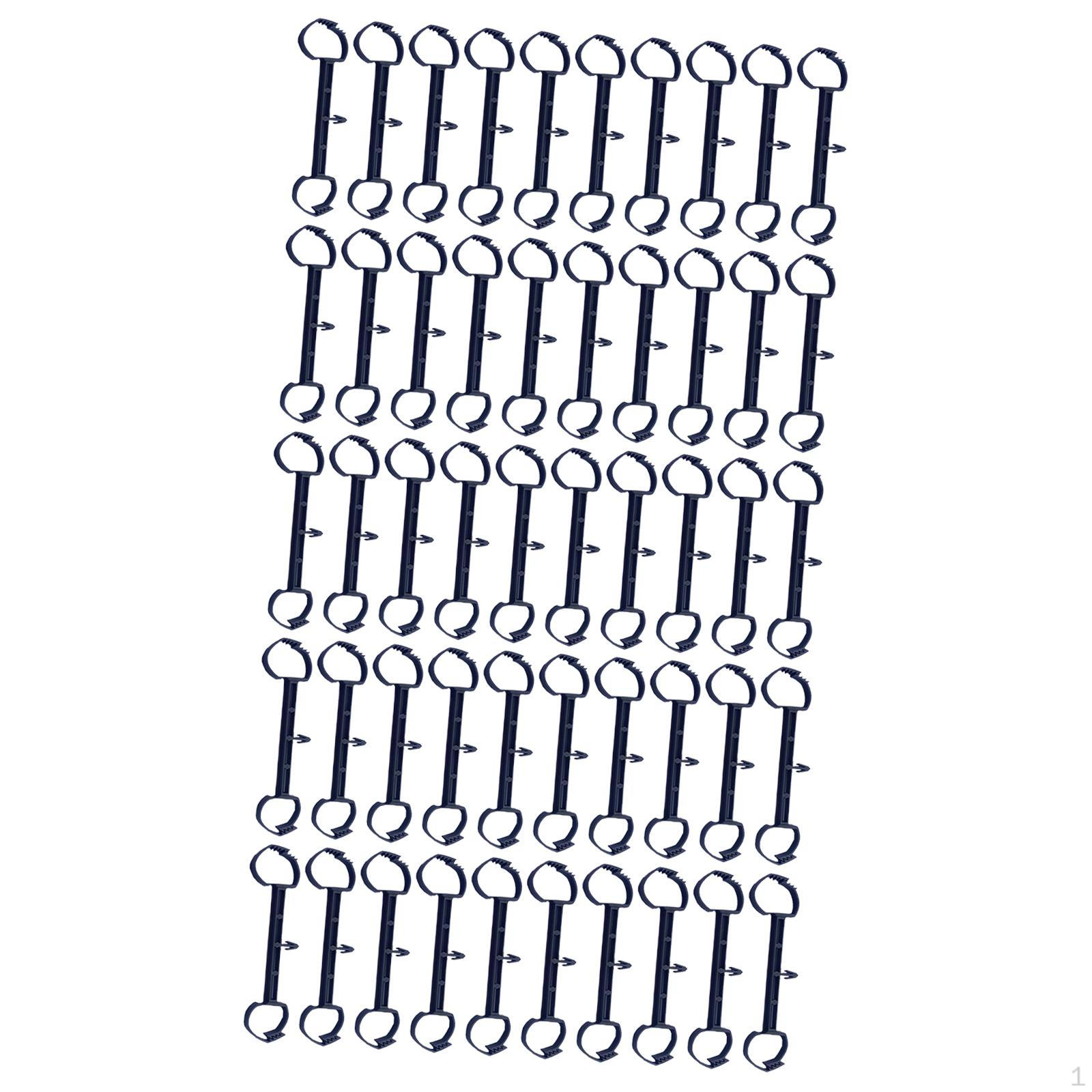 

50 Hooks, Reusable Easy Install Double Locking Plant Tag Holders Clips for Plants S