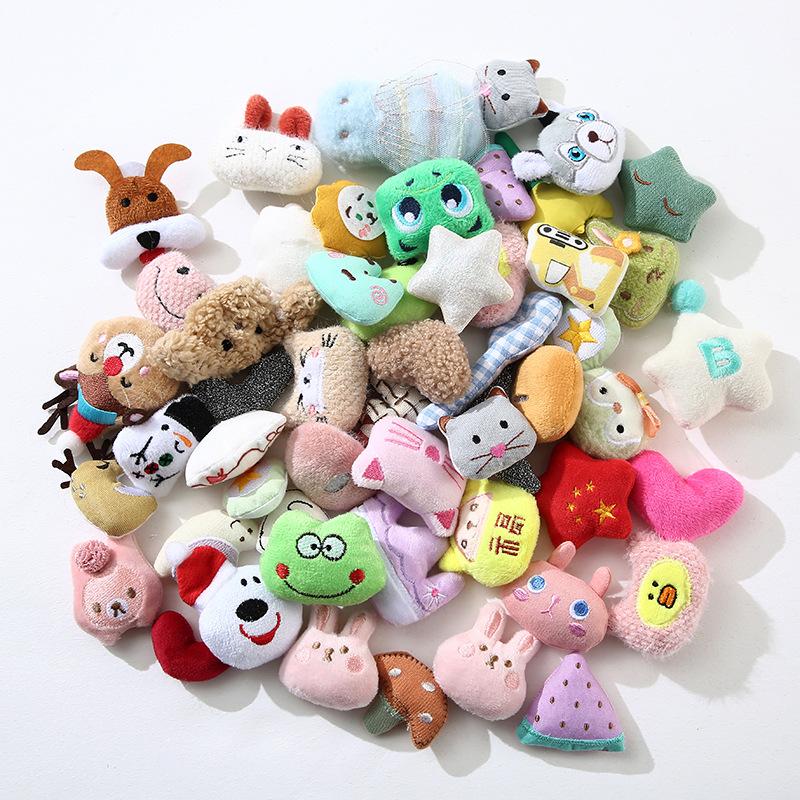 50Pcs Mini Plush Doll Toy Bulk Kawaii Stuffed Animal Doll Toy Soft Plushie Diy Accessories For Girl Hair Clips Sock Party Favors