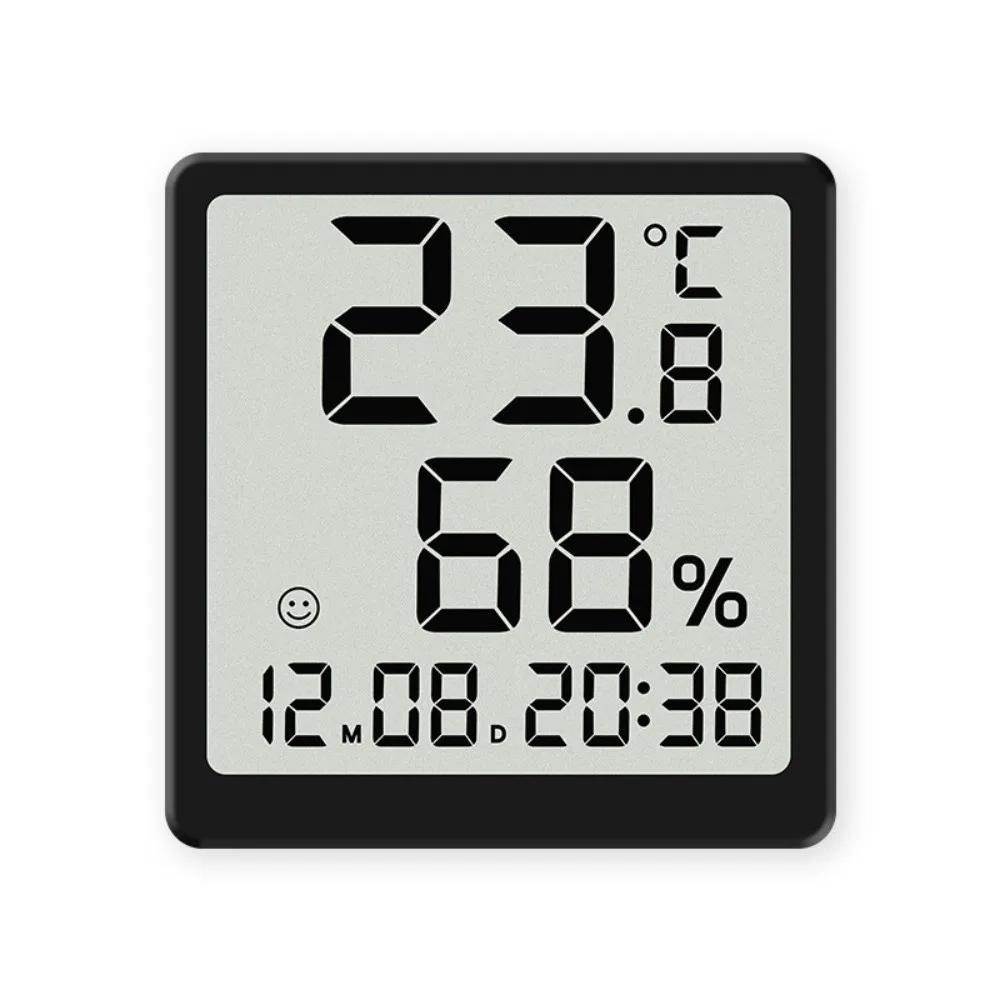 Neues weißes Indoor-Thermometer Elektronische Kunststoff-Digitaluhr Automatische Multifunktions-LCD-Thermometer