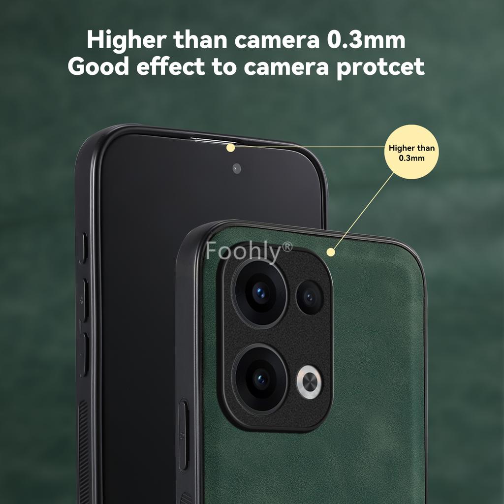 Nubuck Leather Shockproof Magnetic Case for OPPO Reno 13 Pro Reno13 5G Protective Cover Back Shell Coque Capa Fundas