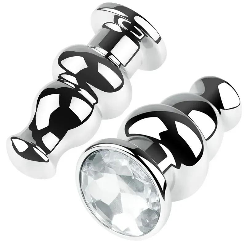 Anal Plug Sex Toys Crystal Heart Smooth Steel Annal Extreme Butt Buttplug for Woman Prostate Massager Stimulator Adult Toys Man