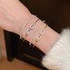 Kupfer Zirkon Doppellagiges Nasenring-Armband Mit Elegantem Design Für Modische Frauen