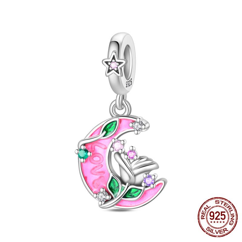 New In Original Charms Copper Love Glow-In-The-Dark Charms Beads Fits 3Mm Original Bracelet For Women Diy Fine Jewelry Gifts