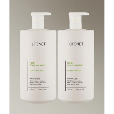 Lifenet [Paquete de 2] Champú para el cuidado del cuero cabelludo Fresh Scalp 1000ml