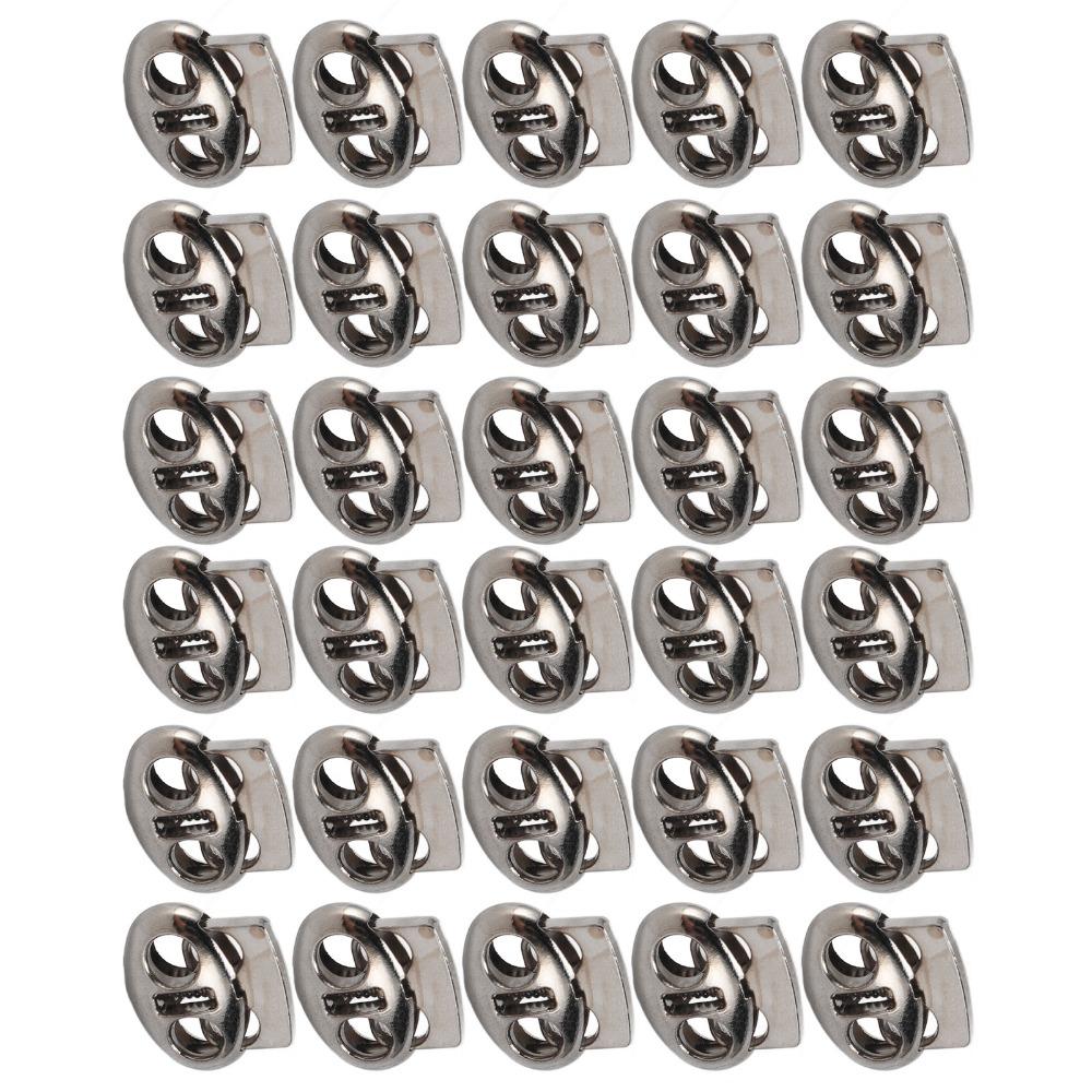 30pcs Heavy Duty Metal Cord Locks Alloy Material Drawstring Fasteners For Drawstrings