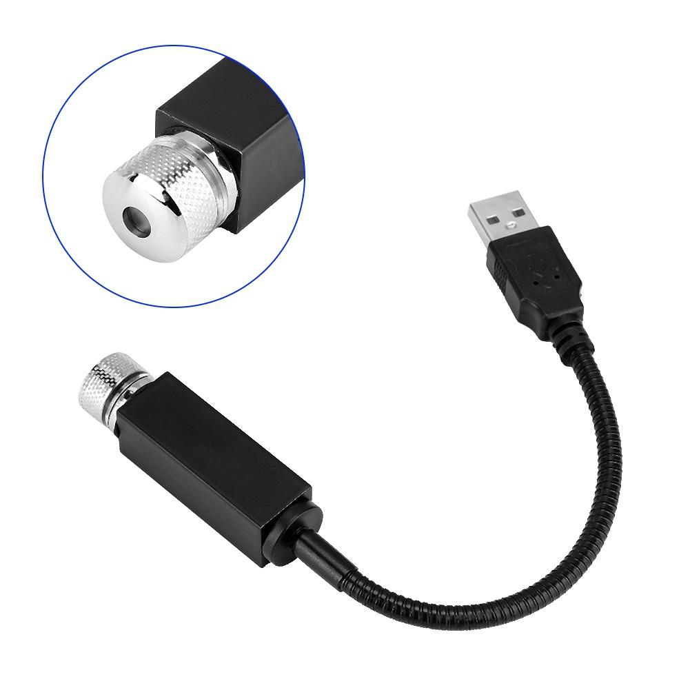 Mini USB LED Car Auto Atmosphere Projector Ceiling Star Red Light Lamp