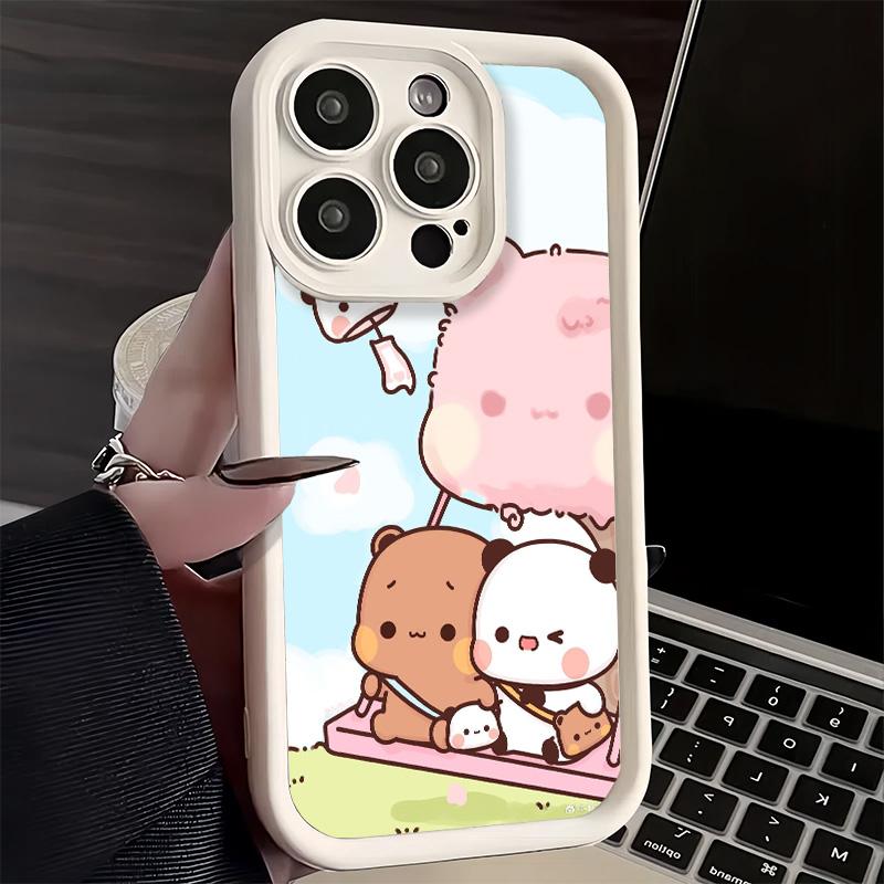 Phone Case for iPhone 17 Air 16E 15 16 Pro Max Bubu Dudu Cartoon Cute Cover 14 Plus 13 12 Mini Soft Shell Silicone Fundas