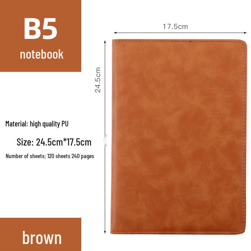 Color-Changing PU Business Notebook: Custom A5/B5 Notepad with Printable Logo for Meeting Minutes.