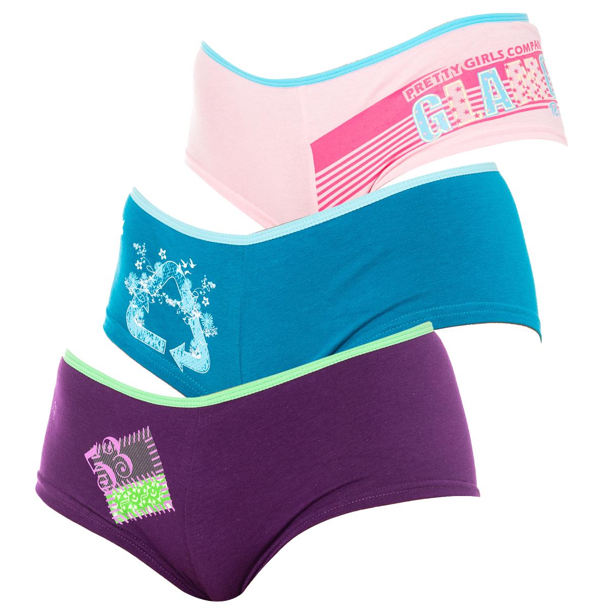 

Комплект из 3 женских брюк-кюлотов с поясом и эффективной поддержкой 84084 TU разноцветный