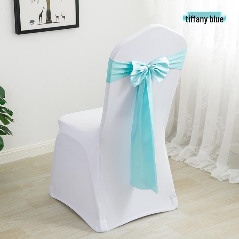 Elegante Coprisedia Decorazione con Nastro per Matrimonio