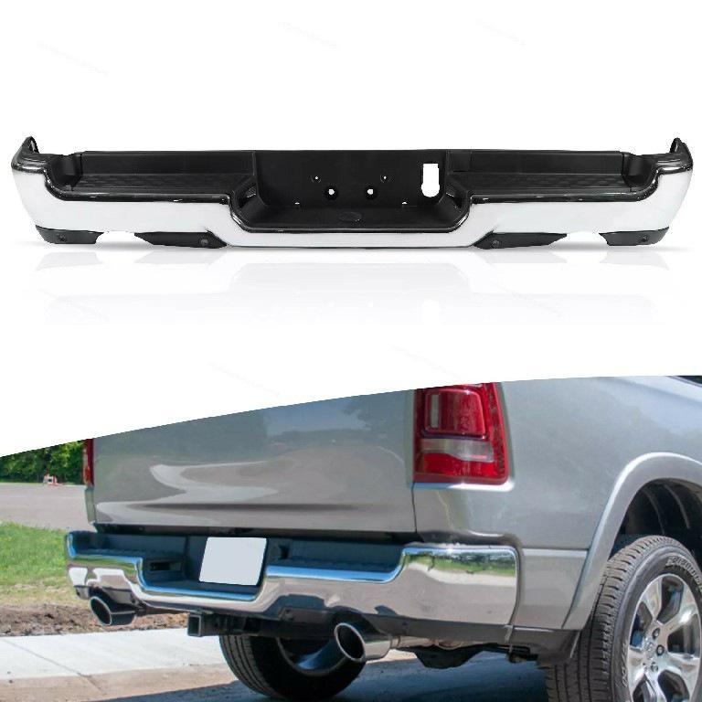 Rear Bumper with Dual Holes for 2019-2024 Dodge Ram 1500