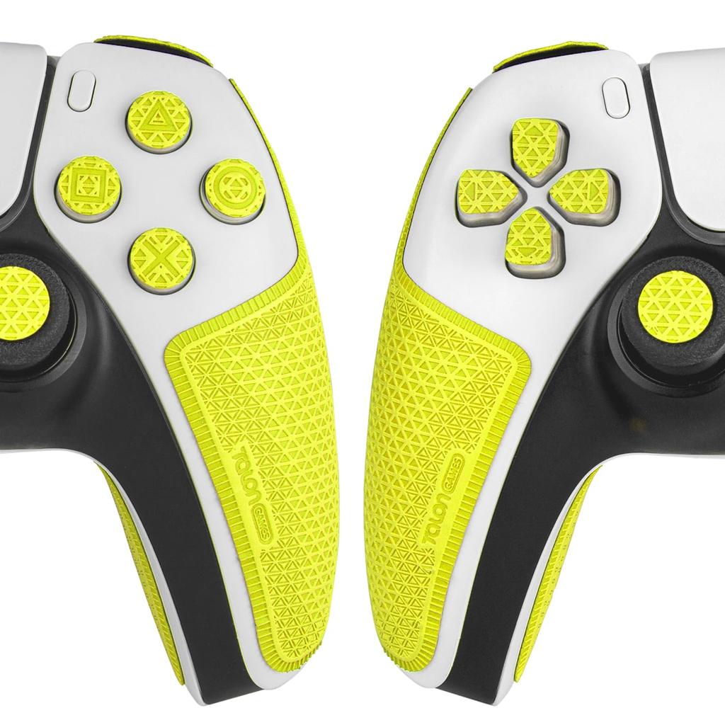 TALONGAMES PS5 DualSense Controller Grip Ultra Version with Enhanced Strong Sweat and Button Tape for PlayStation 5 1 Set Buttons Grip, Absorption,