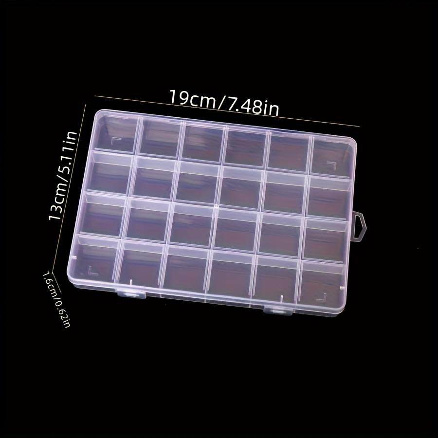 Grid Storage Box Jewellery Box Small Earring Organiser Transparent Plastic Screw Storage Box with Lid Medicine Box