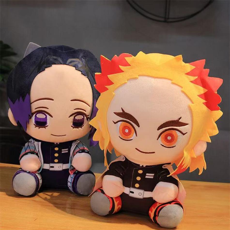 20cm Japon Demon Slayer Peluş Bebekler Sevimli Anime Kimetsu No Yaiba Kamado Tanjirou Nezuko Zenitsu Kyoujurou Oyuncaklar Çocuk Hediyeleri