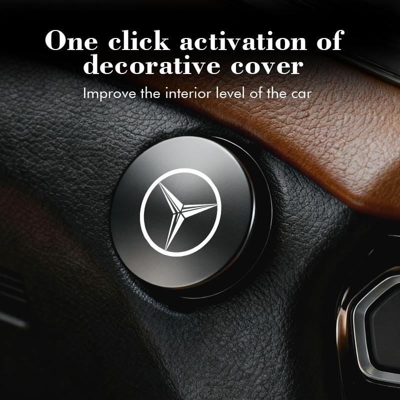 Car One-Click Start Button Protector Cover Decoration Stickers Accessories For Benz CITAN VITO SPRINTER CLS SLK Sport ML C200 PN7