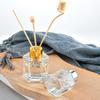 Hexagonal Glass Aromatherapy Bottle - Transparent Flameless Essential Oil Diffuser with Rattan Fragrance Sticks.