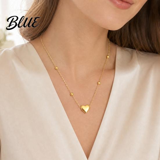 Durable Fashion Jewelry Heart Charm Necklace Women Love Skin-friendly