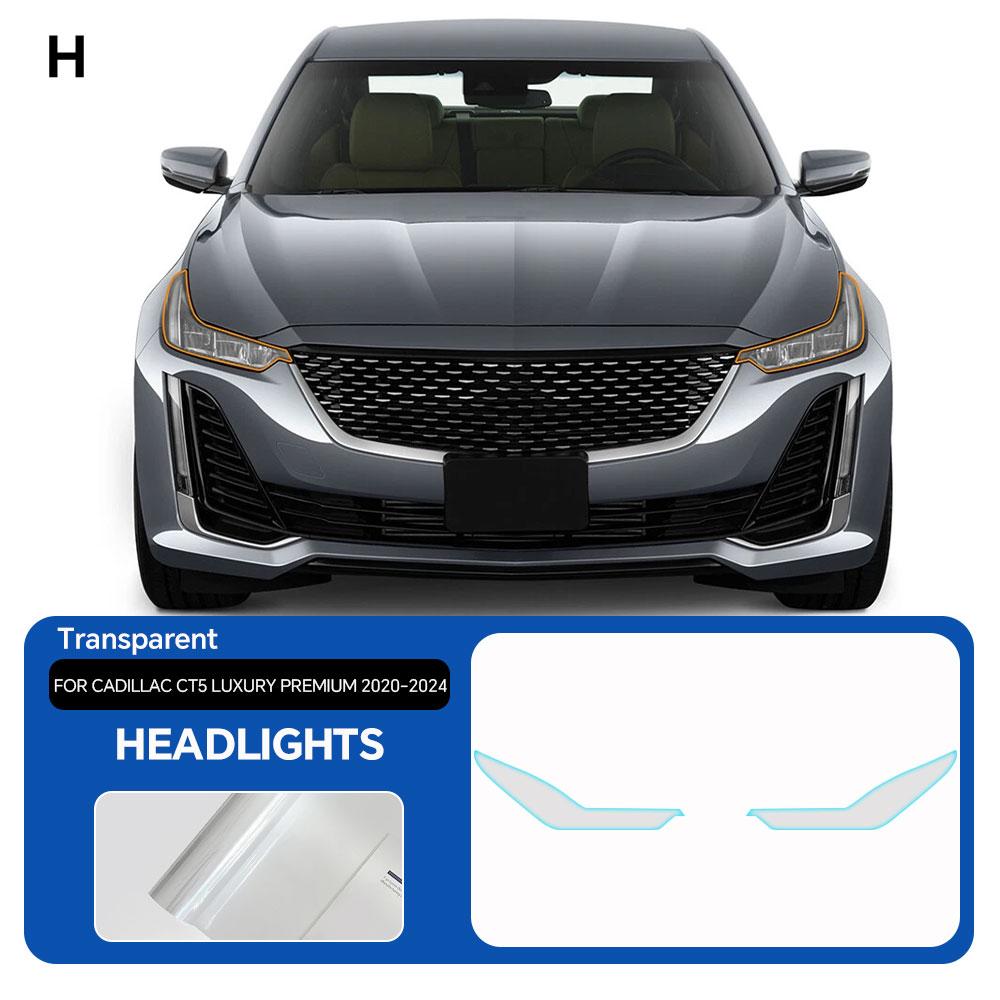 

Headlight Rearview B C Pillars TPU Anti-scratch Protection Film For Cadillac CT5 Luxury Premium -2024 Clear Bra Pre-cut PPF Transparent Film
