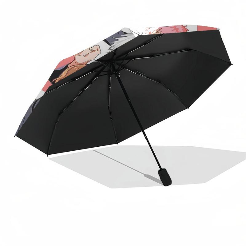 1pc Jujutsu Kaisen Characters Outdoor Umbrella - Automatic Opening/Closing, Portable 3-Fold Design, 8-Bone Iron Frame - Perfect Gift for Fans, Travele