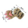 2 Pieces Furry Gloves Plush Hand Women Winter for Fancy Dress up Party