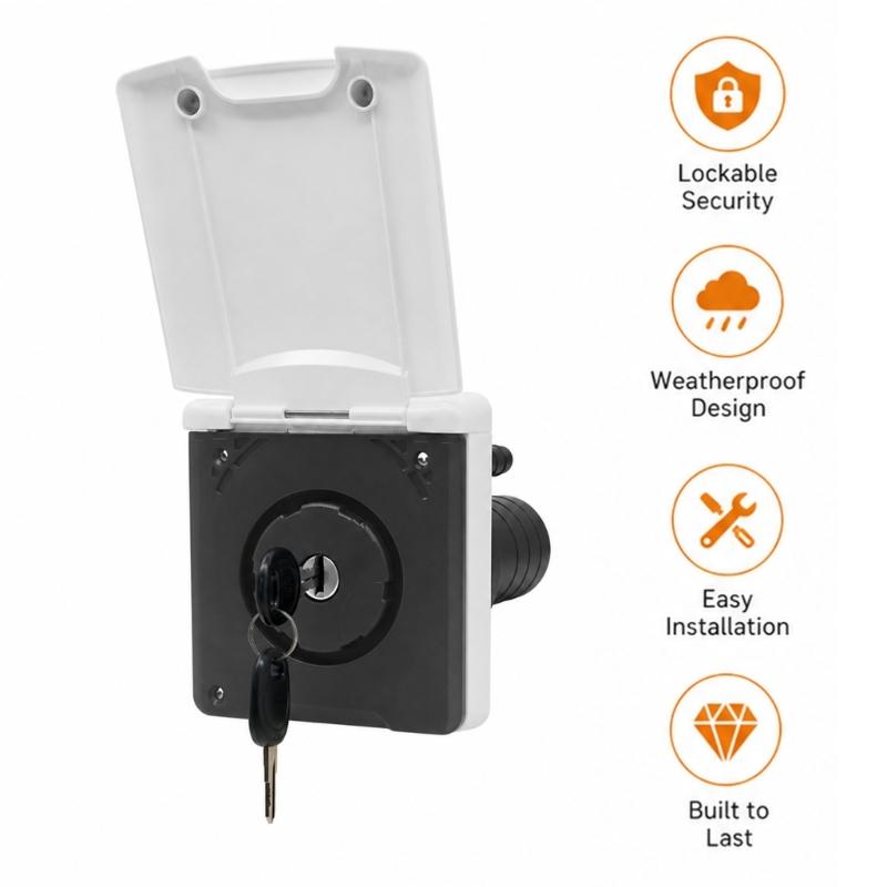 31BC Vehicle Mounted Water Connection Port With Wide Fill Opening And Lockable Cover
