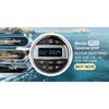 AKAMATE Boat Radio MP3 Marine Media Player FM AM Radio Receiver Waterproof Bluetooth AUX USB Widely for ATV UTV SPA RZR Stereo