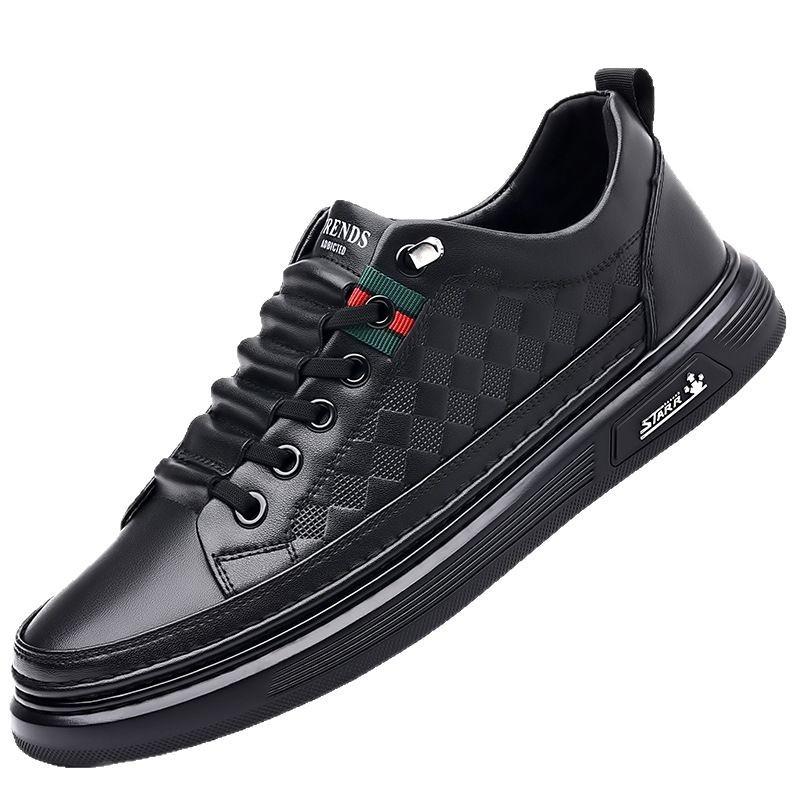 Board Shoes Men's Trendy Spring New Leather Breathable Shoes Men's Casual Versatile Soft Sole One Pedal Men's Shoes Trendy Shoes