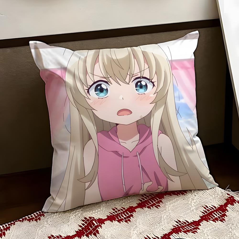 Uchi no Maid ga UUzasugiru Cushion Cover Reversible Soft Durable Pillow Cover Home Car MultiScene Use for Daily Comfort