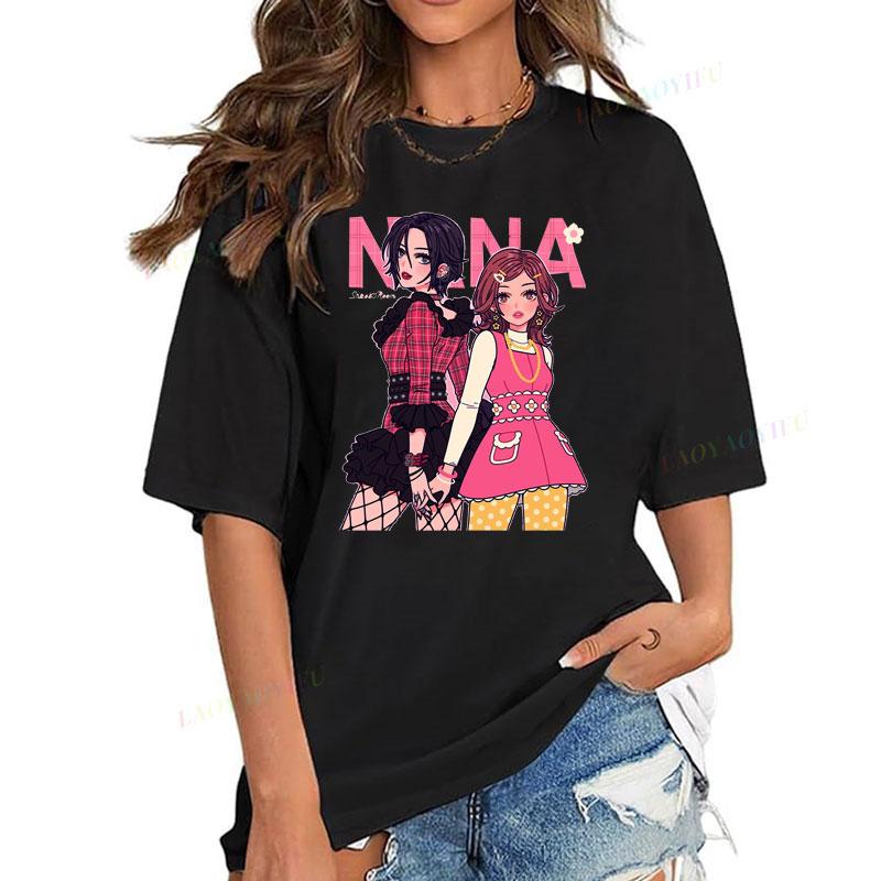 Ropa De Mujer Anime Shirt NANA Anime Print Unisexga Hachi Osaki Ai Yazawa 2000s Clothes Y2k Kawayi Cute Popular Unisex Tops