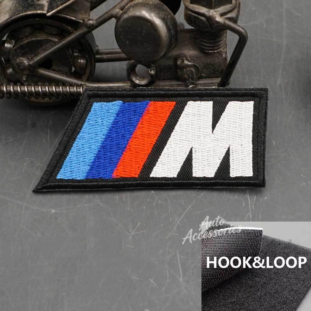 Cloth Embroidered Stickers HOOk&LOOP Clothing Hole Patch Decal For BMW M Power 1 3 5 7 Series Jacket Backpack Decor Accessories GB2