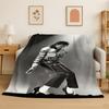 King of Pop Star MJ Michael Jackson Flannel Blanket Soft Warm Throw Blanket for Bedroom Living Room Bed Travel Camping Picnic