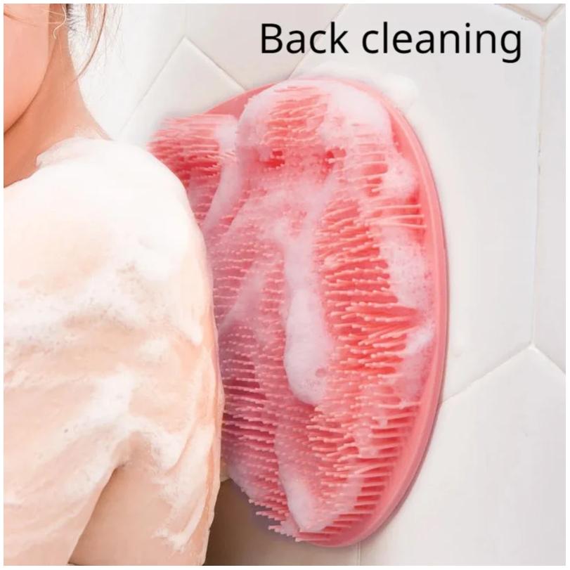Silikon-Massage-Duschmatte, rutschfeste Wasch-Fußpolster, Fußpeeling, Badezimmer-Rub-Rückenbürste mit Saugnapf, Bade-Massage-Bürsten-Pad